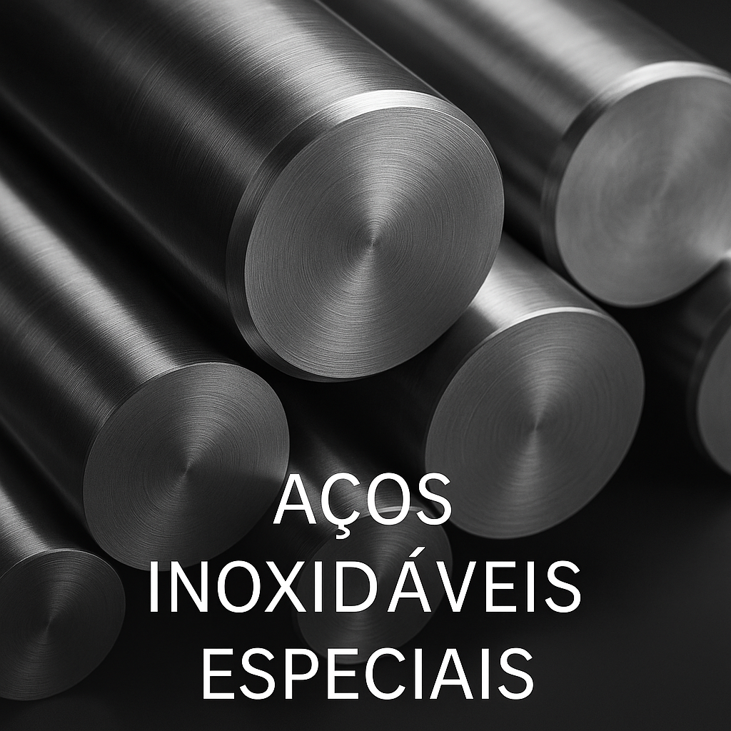 Imagem de materiais em aços inoxidáveis especiais