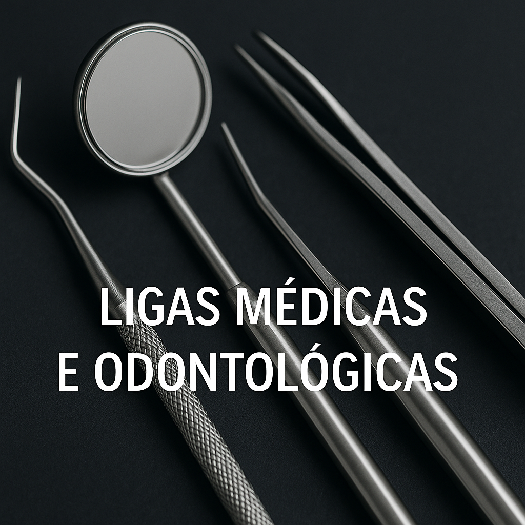 Equipamentos medicos representando as ligas medicas fornecidas pela Topdur, representante oficial da Zapp Precision Metals e VDM Metals no Brasil.